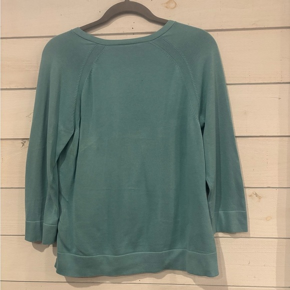 J. Jill NWT Enamel Blue top with Button Details in size small 100% cotton - Picture 3 of 15